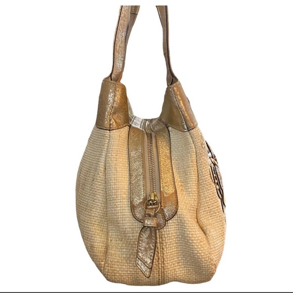 COACH Lexi Butterfly Straw Carryall Purse - Picture 4 of 15